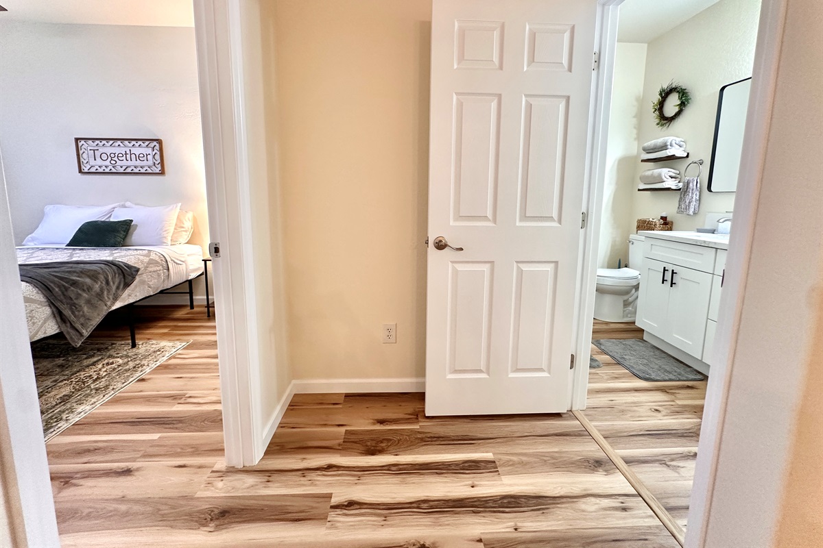 Entry to bedroom #2 & Full Bathroom