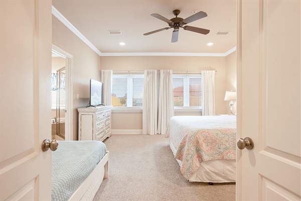 Second Floor - Primary Room with King and Twin Beds