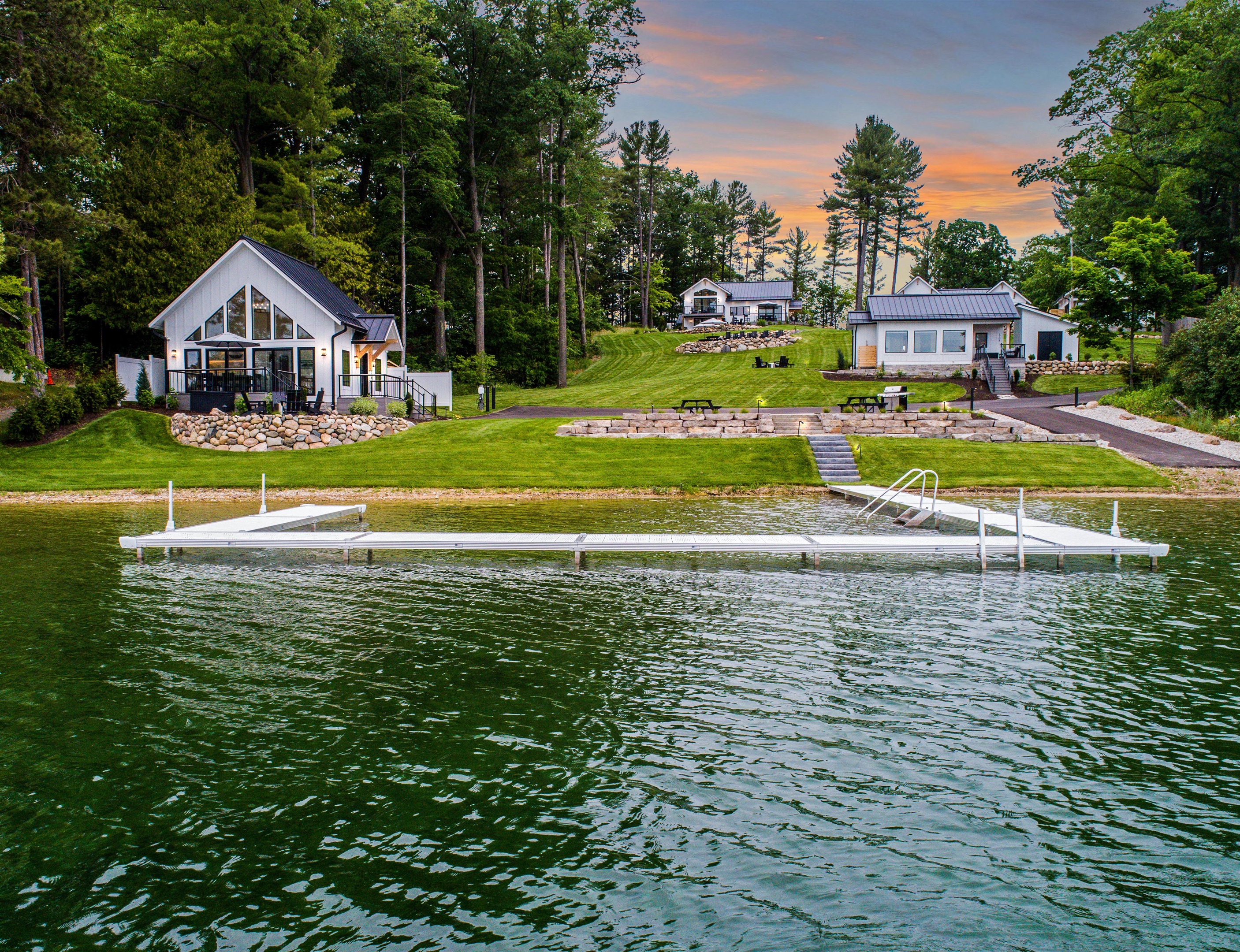 Private Lake Frontage, Boat Dock, and Swim Dock.