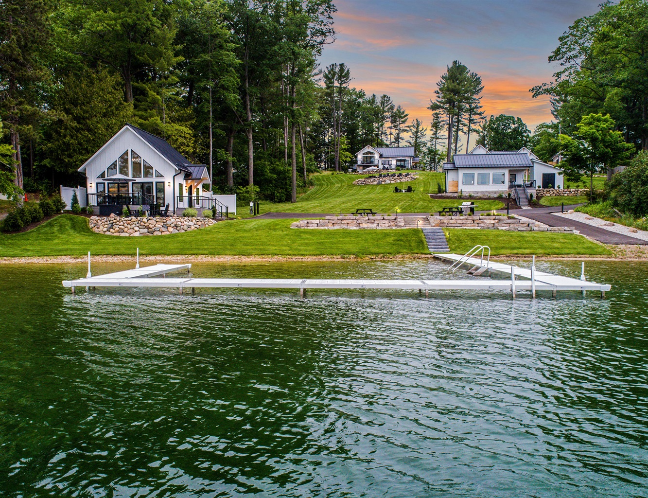 Private Lake Frontage, Boat Dock, and Swim Dock.