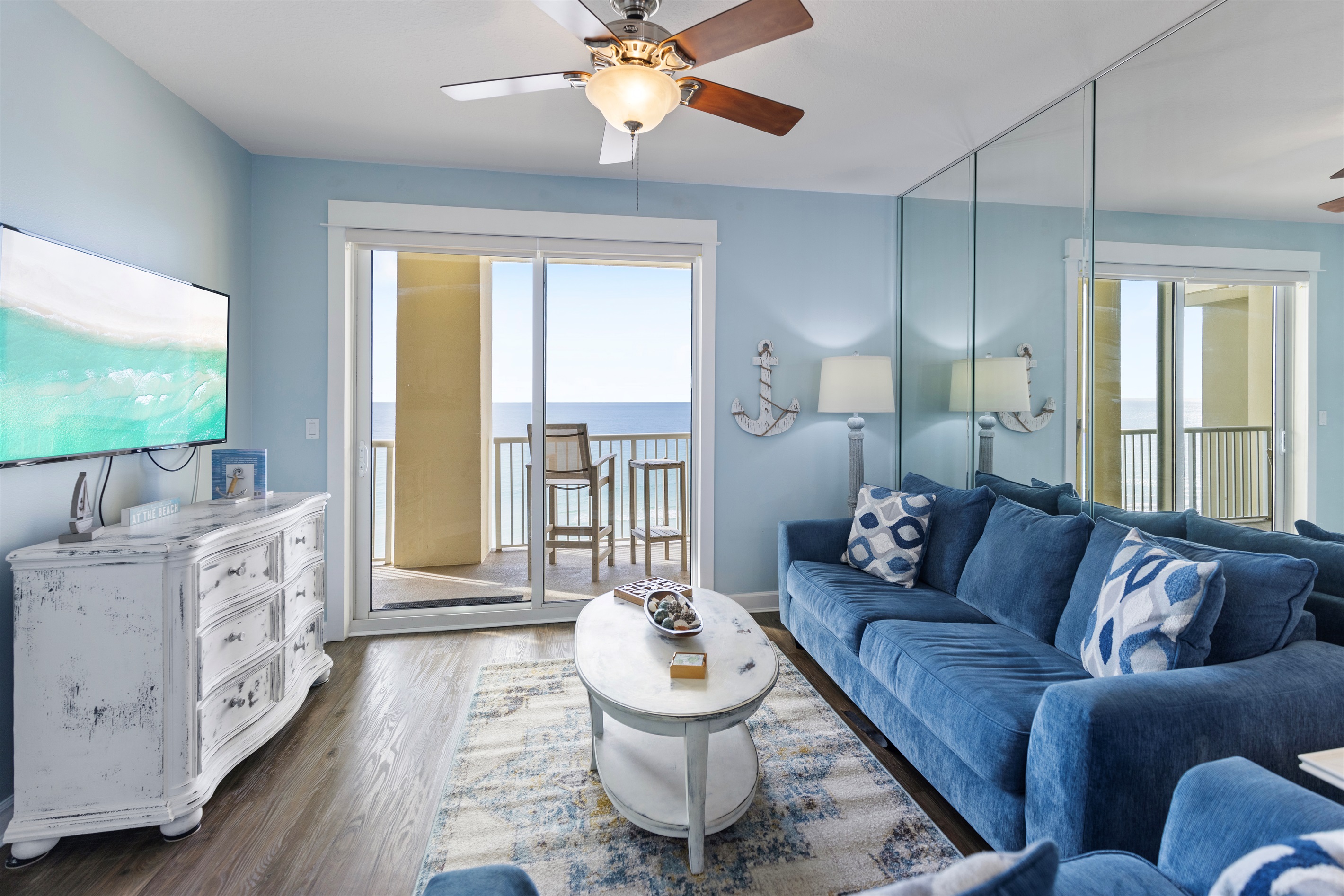 Gulf-Front Living Room