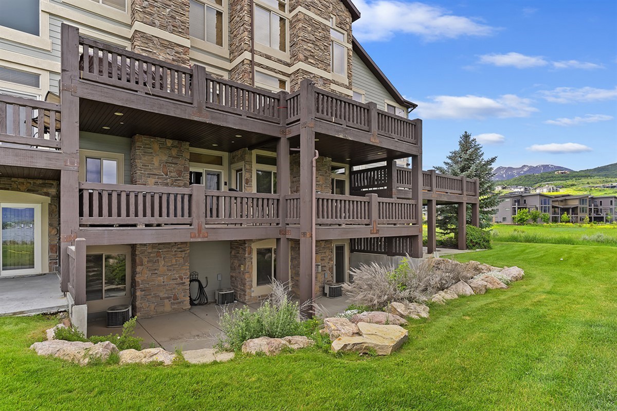 Exterior with beautifully maintained grounds.