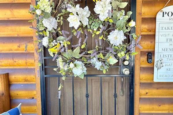 Front entrance to cabin