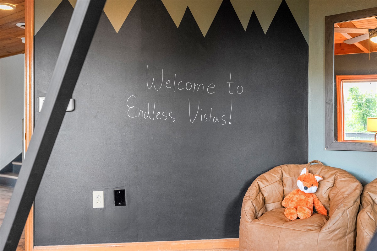 Chalk wall for the kids or your inner child!
