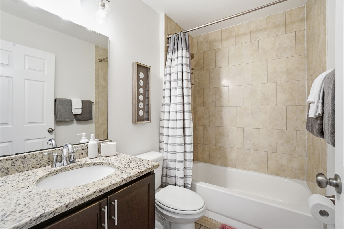 Downstairs shared full bathroom