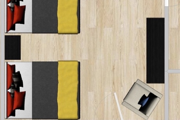 Double Queen Bedroom 2 Rendering