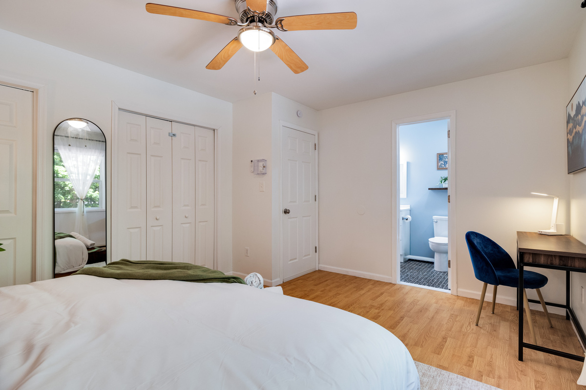 Master bedroom with ensuite bathroom access