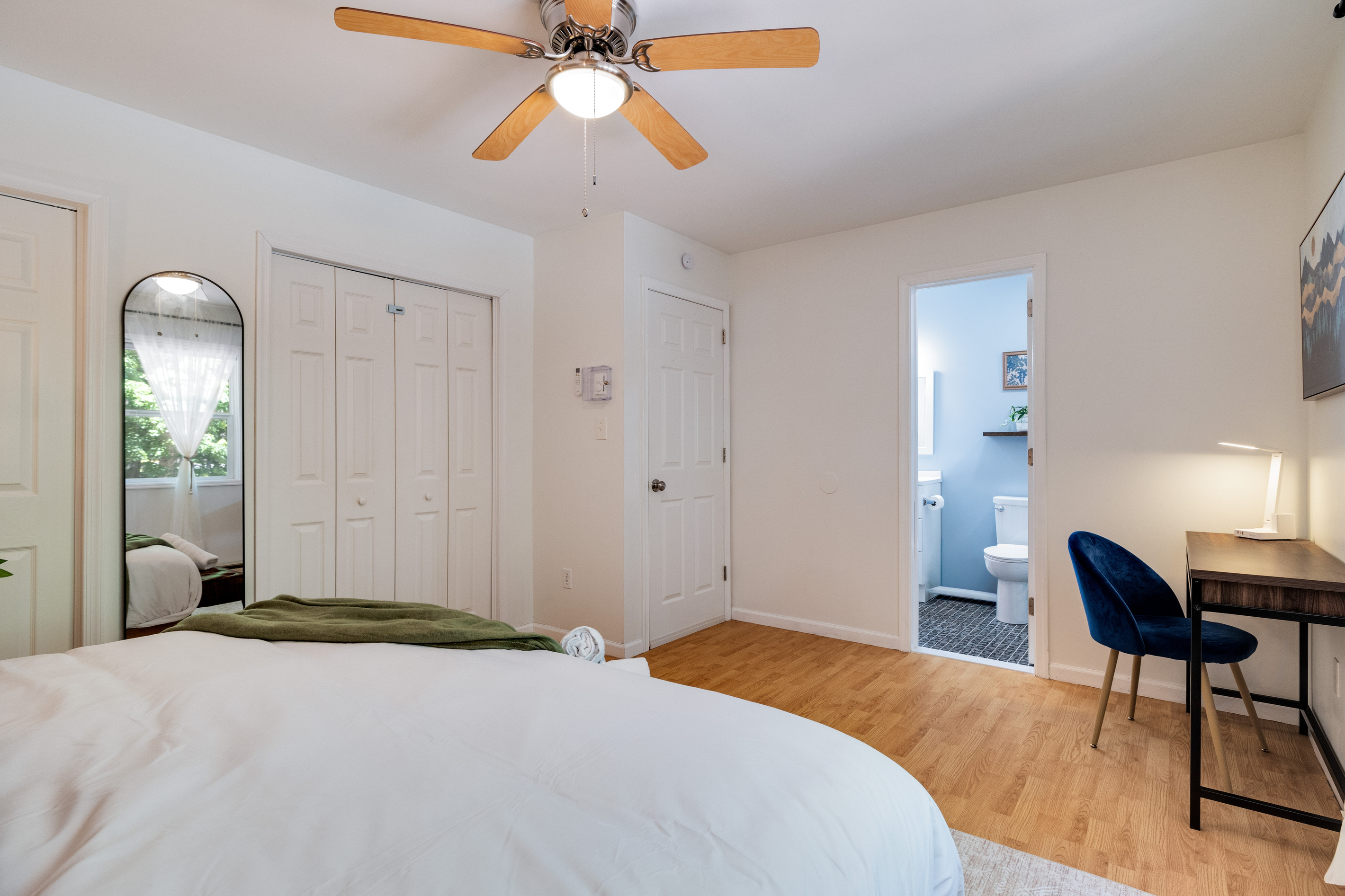 Master bedroom with ensuite bathroom access