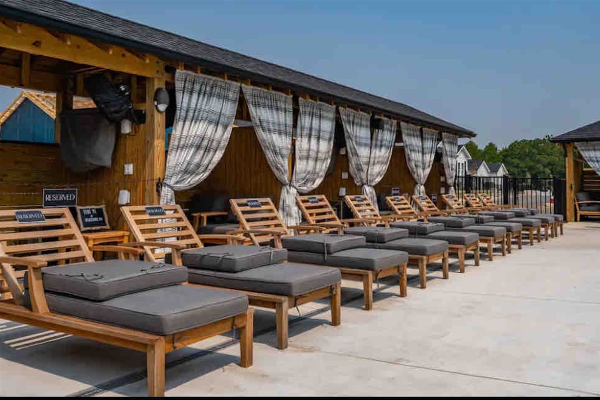 Relax in a Cabana.Individual cabanas available to rent which comes with towel and complimentary bottle of water for each guest. Rent me at BCWHCABANA.com
