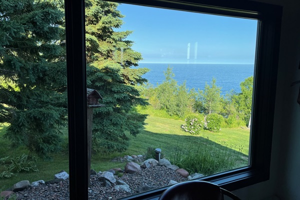 Dining room 
View from the dining room looking at Lake Superior. 