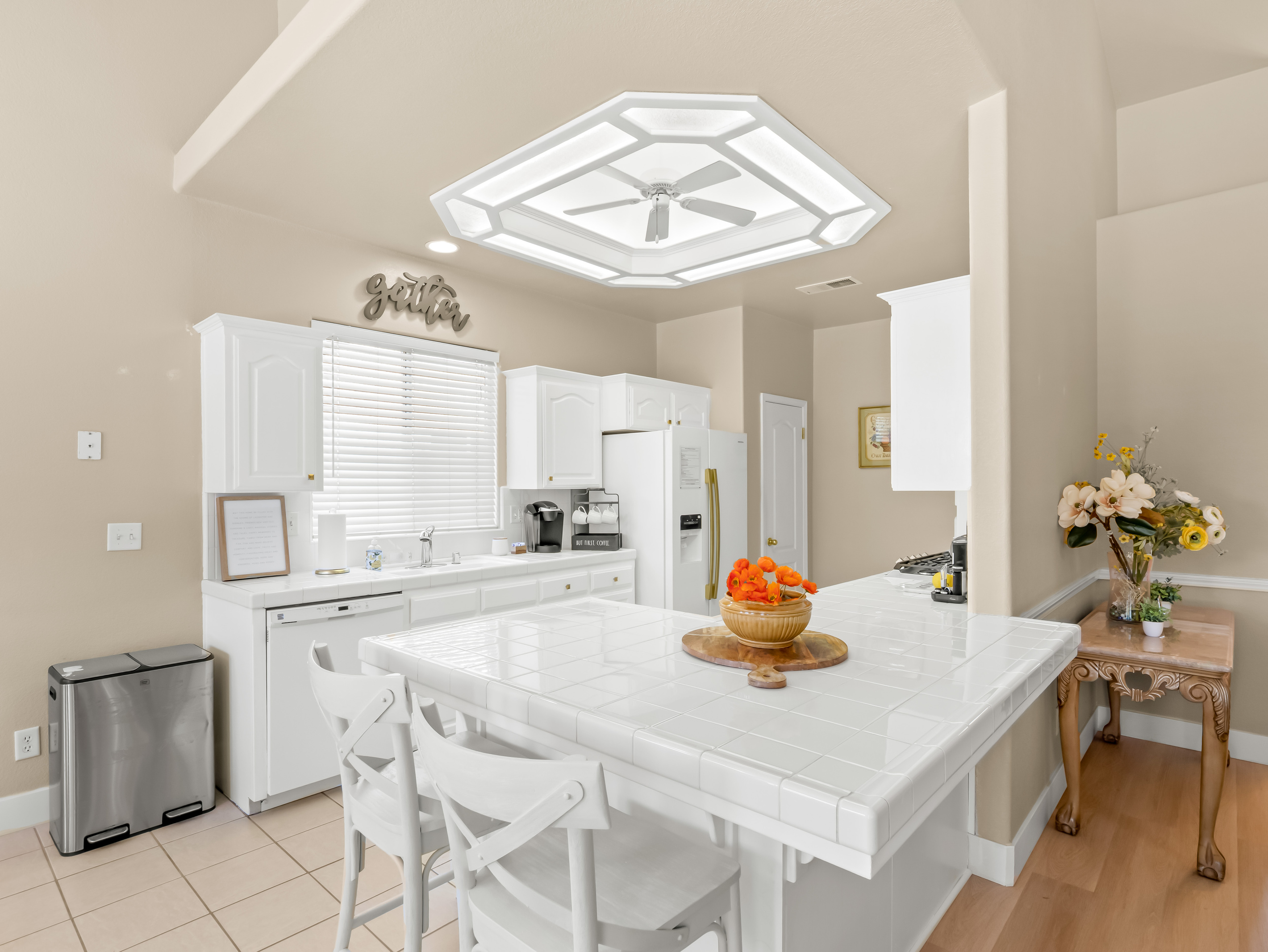 "The fully equipped kitchen offers plenty of space to cook, gather, and connect. Enjoy casual breakfasts at the oversized island or prepare family meals while staying part of the conversation in the open living areas.