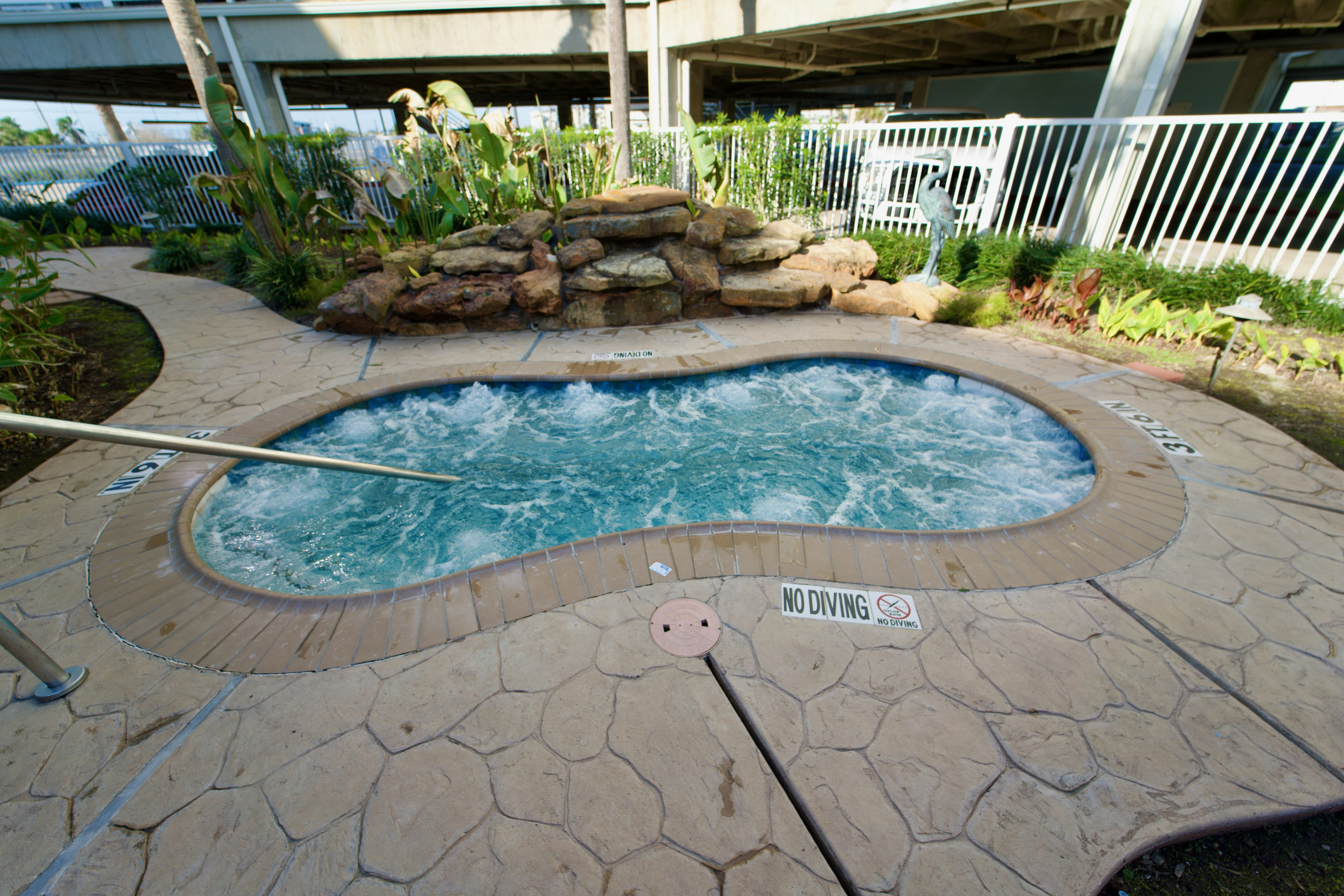 Soak and unwind in our adults-only Jacuzzi—complete with bubbling jets and a peaceful stone water feature.