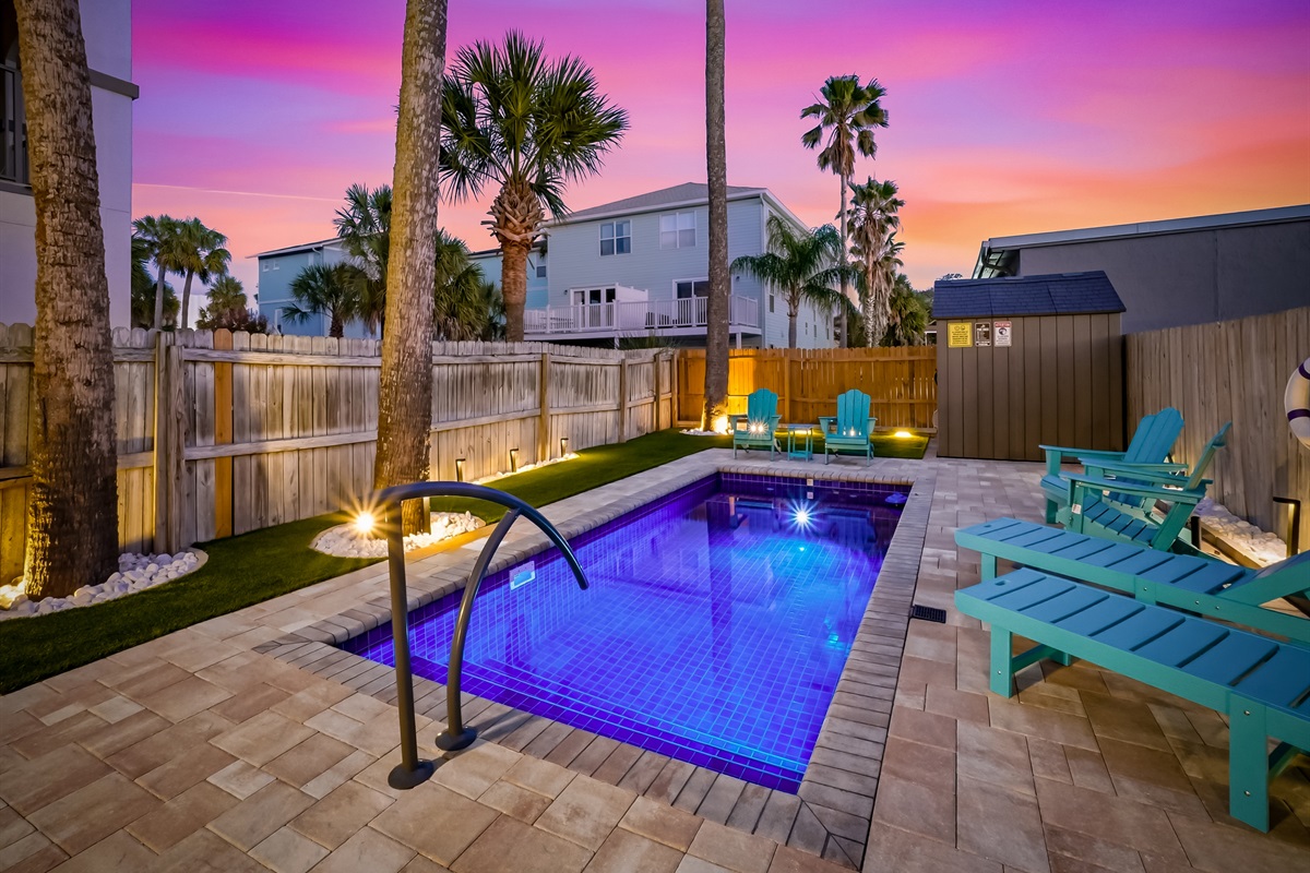 There's nothing better than a night time dip in your own private pool