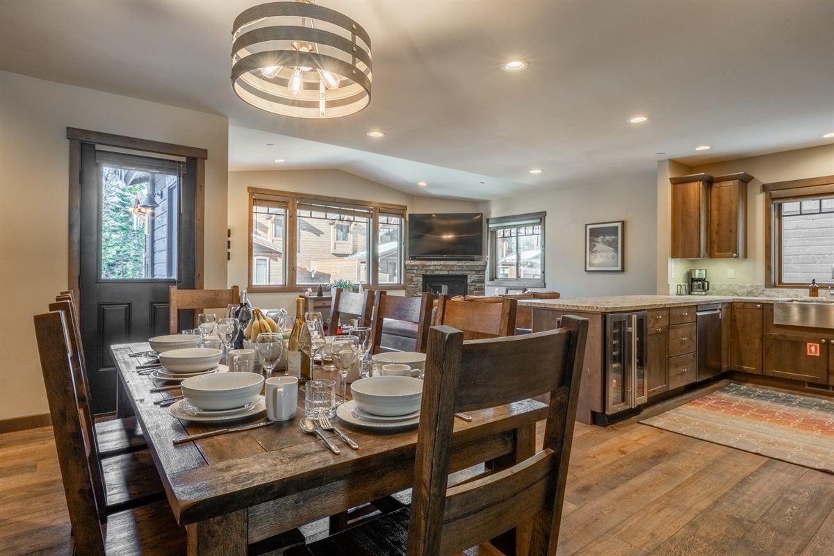 From Triple Black's kitchen bar to dining table, this layout keeps meals social and effortless.