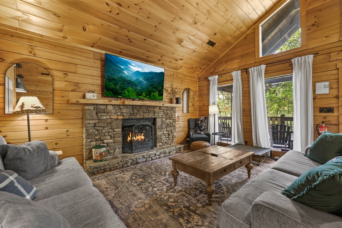 Large living room and buttery soft sofas you won't want to leave.