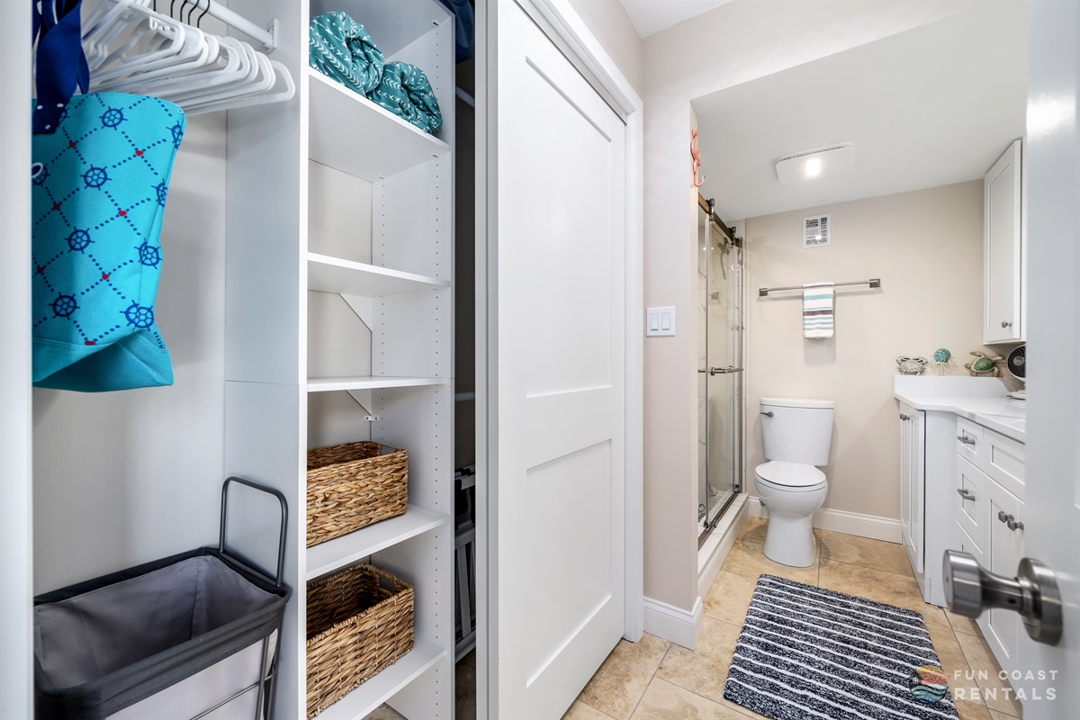 Newly Renovated Full Bathroom with Ample Closet Space
