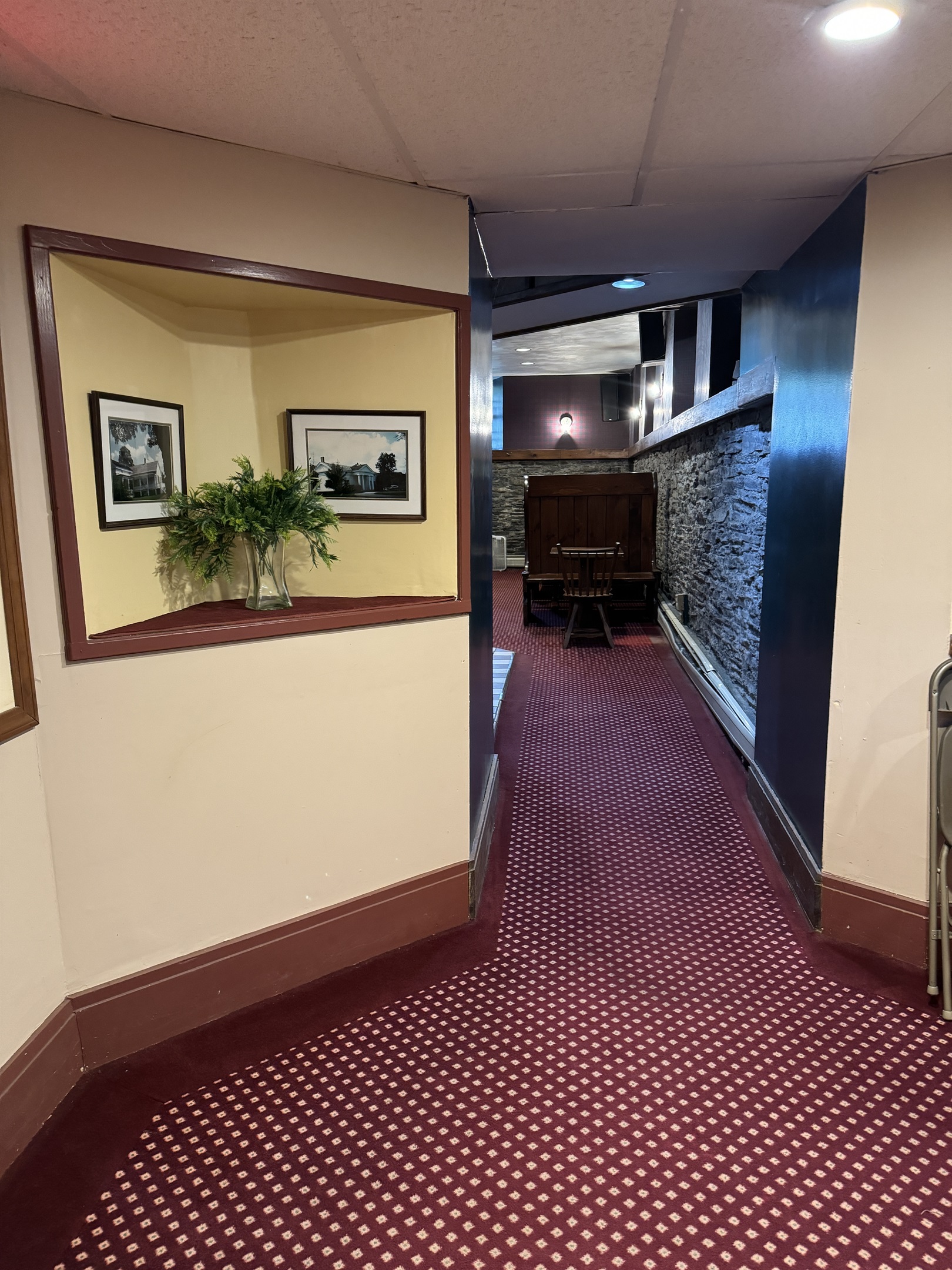 Downstaris hallway leading to the Tavern