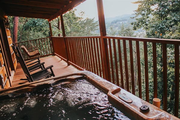 Top Deck With Swing and Hot Tub