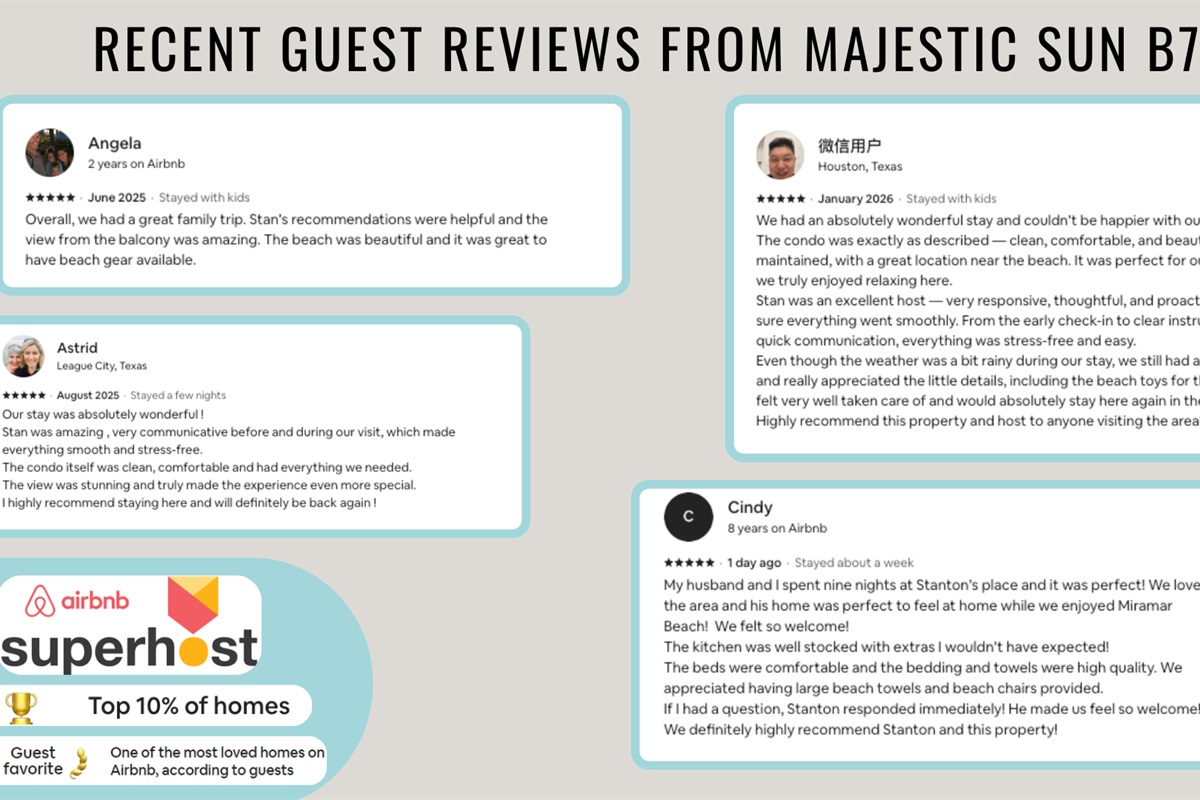 Recent reviews from happy guests show that you are in good hands!