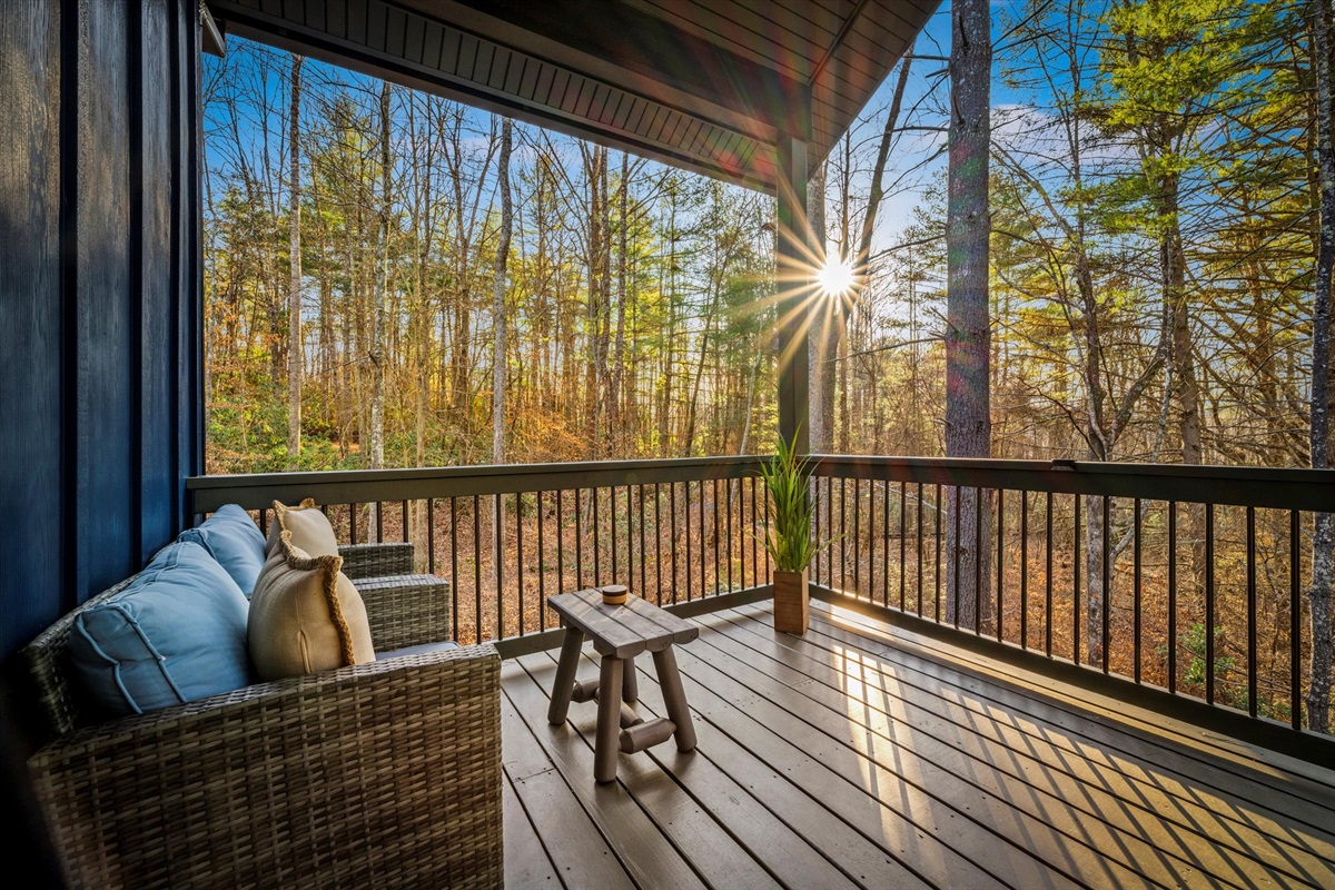 Back porch view to enjoy nature