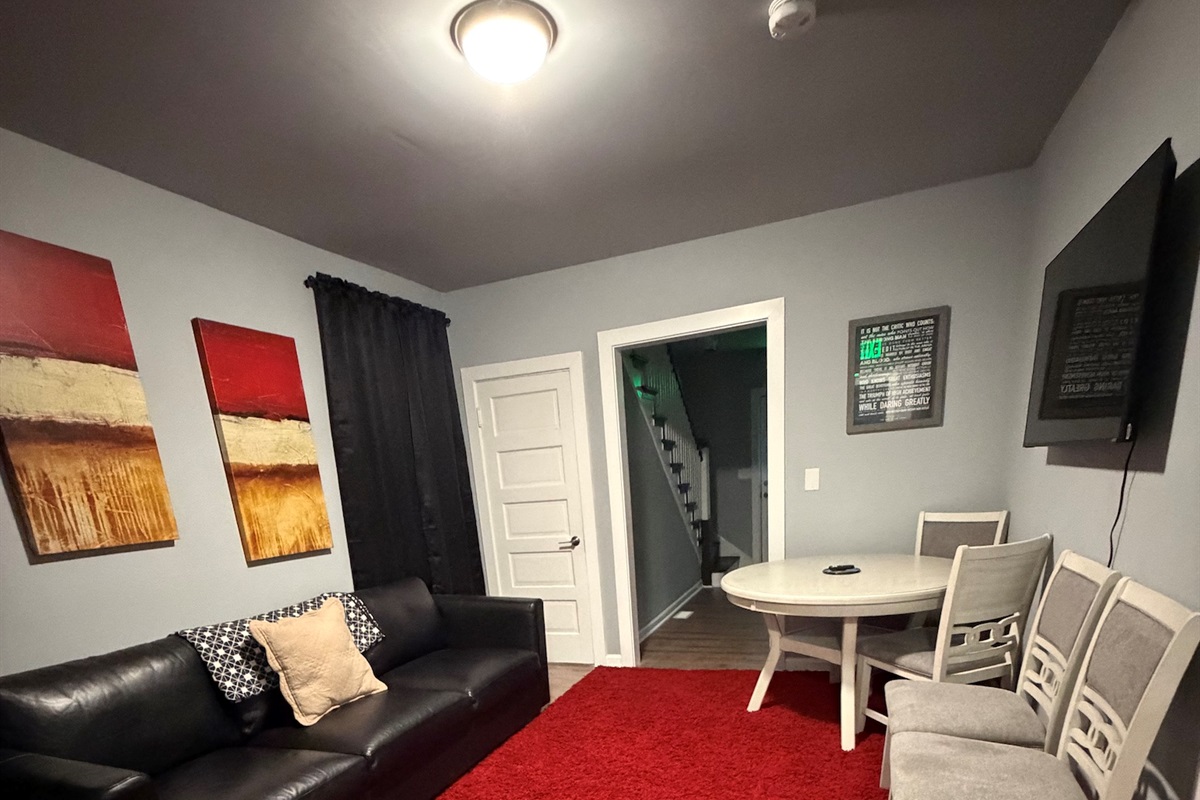 Expanded lower level adds even more room for relax and gathering.