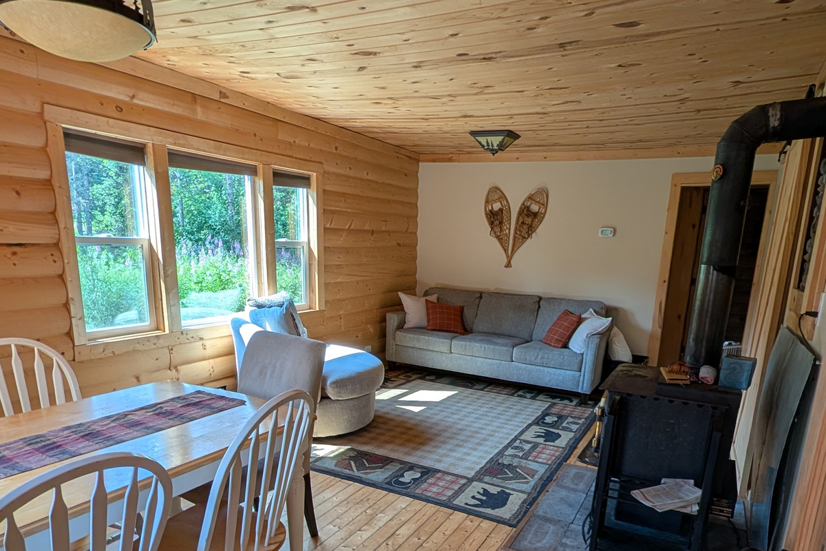 Living Room with wood stove