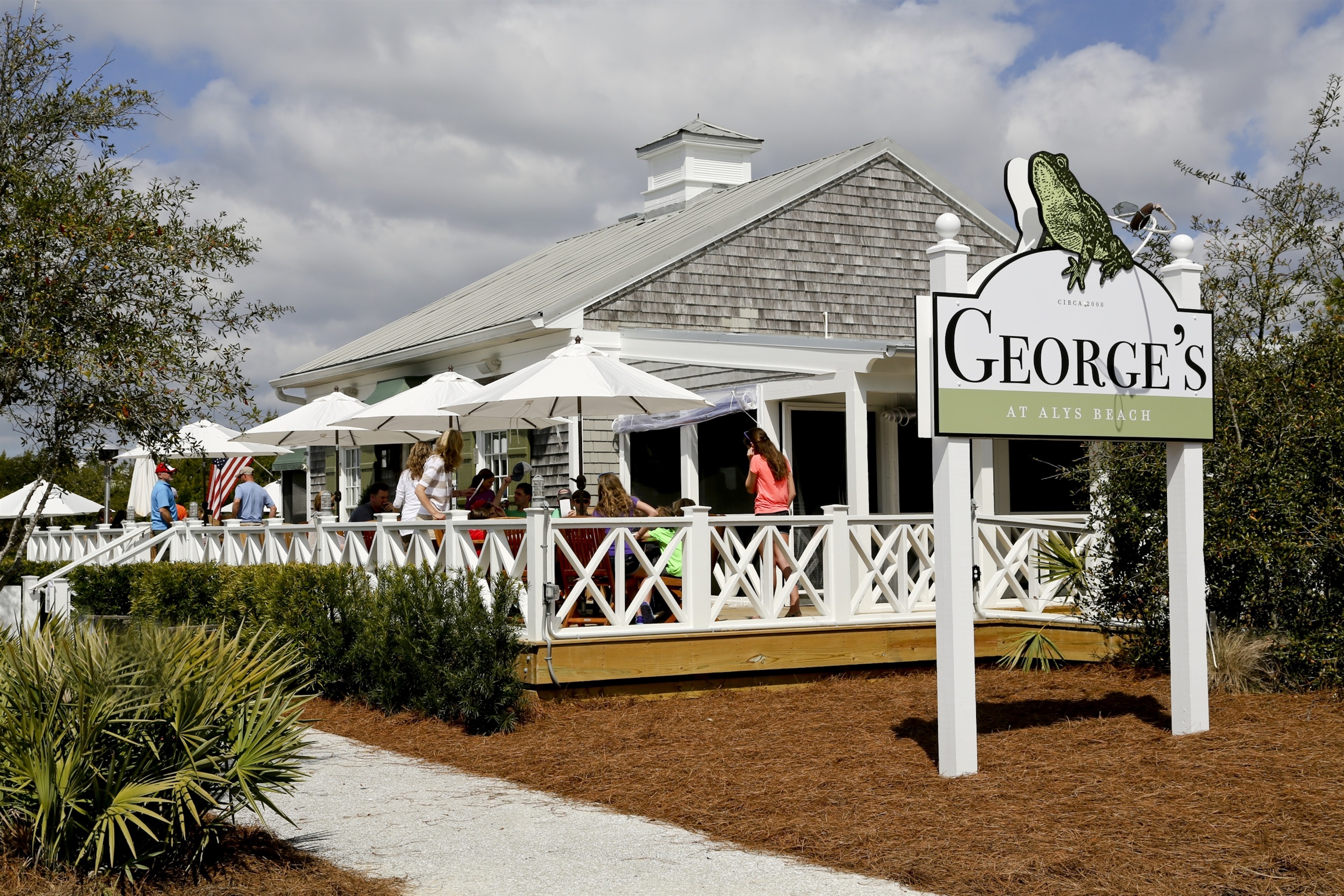 Visit George's for lunch while strolling through Alys Beach.