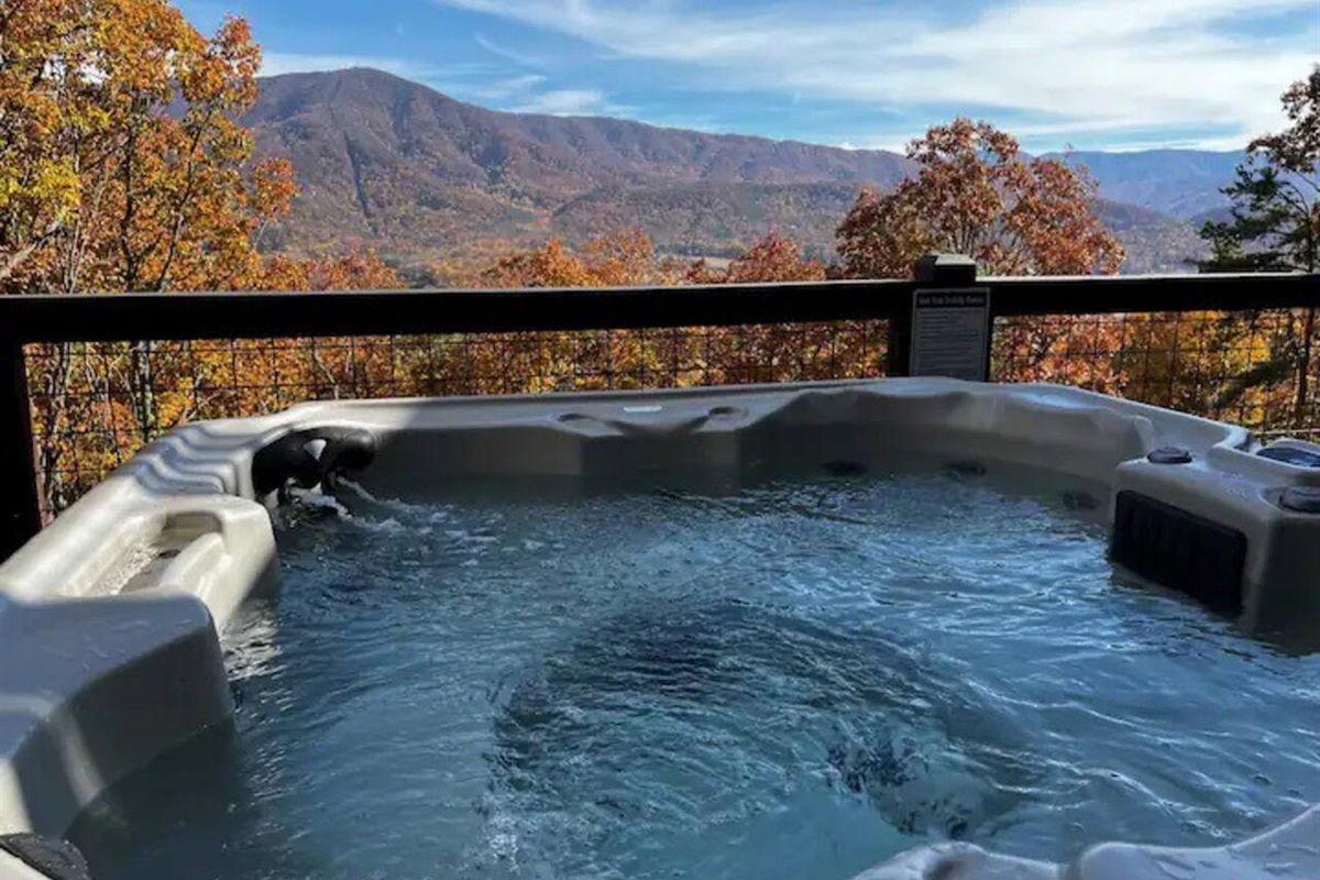 Hot tub with incredible views