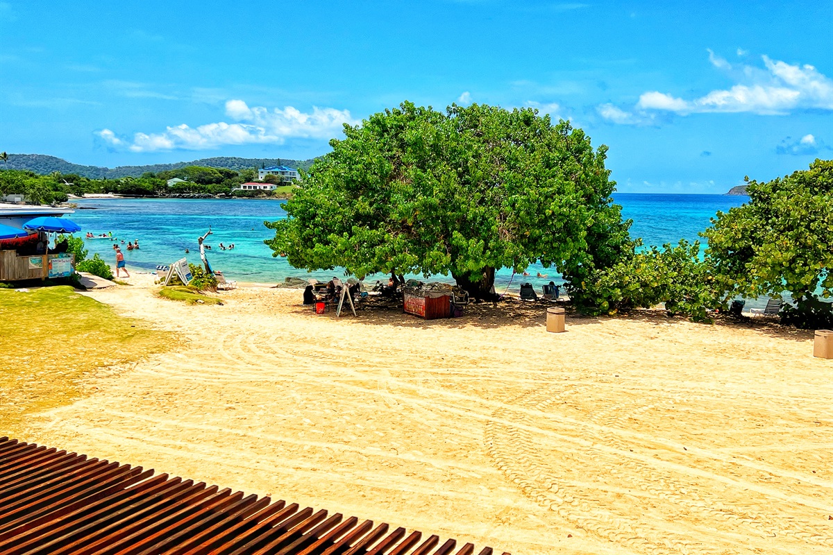 Balcony views.  The stunning turquoise waters will greet you every morning.