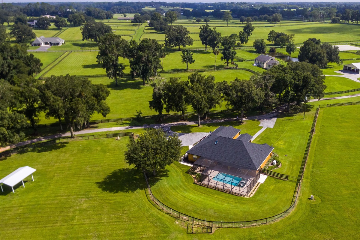 Casa Mirabella sits on 11 acres in prime horse country