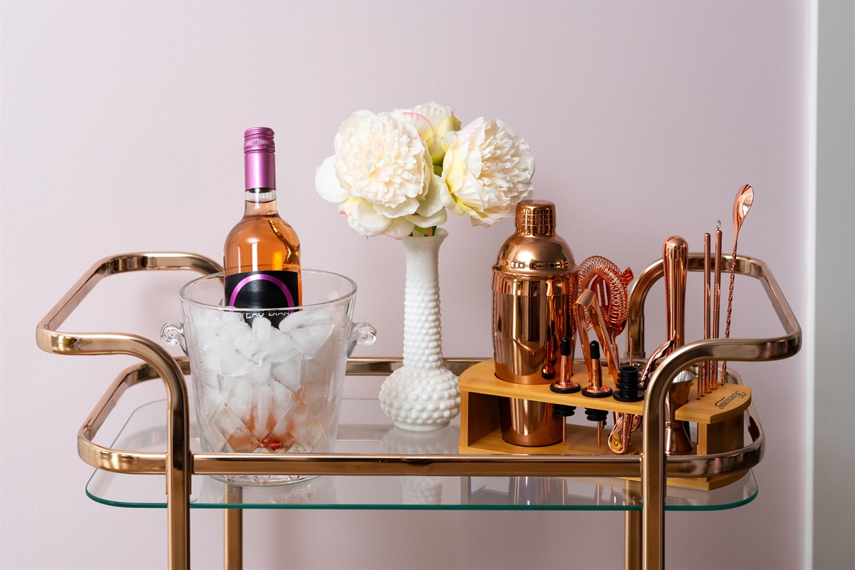 Stocked Bar Cart