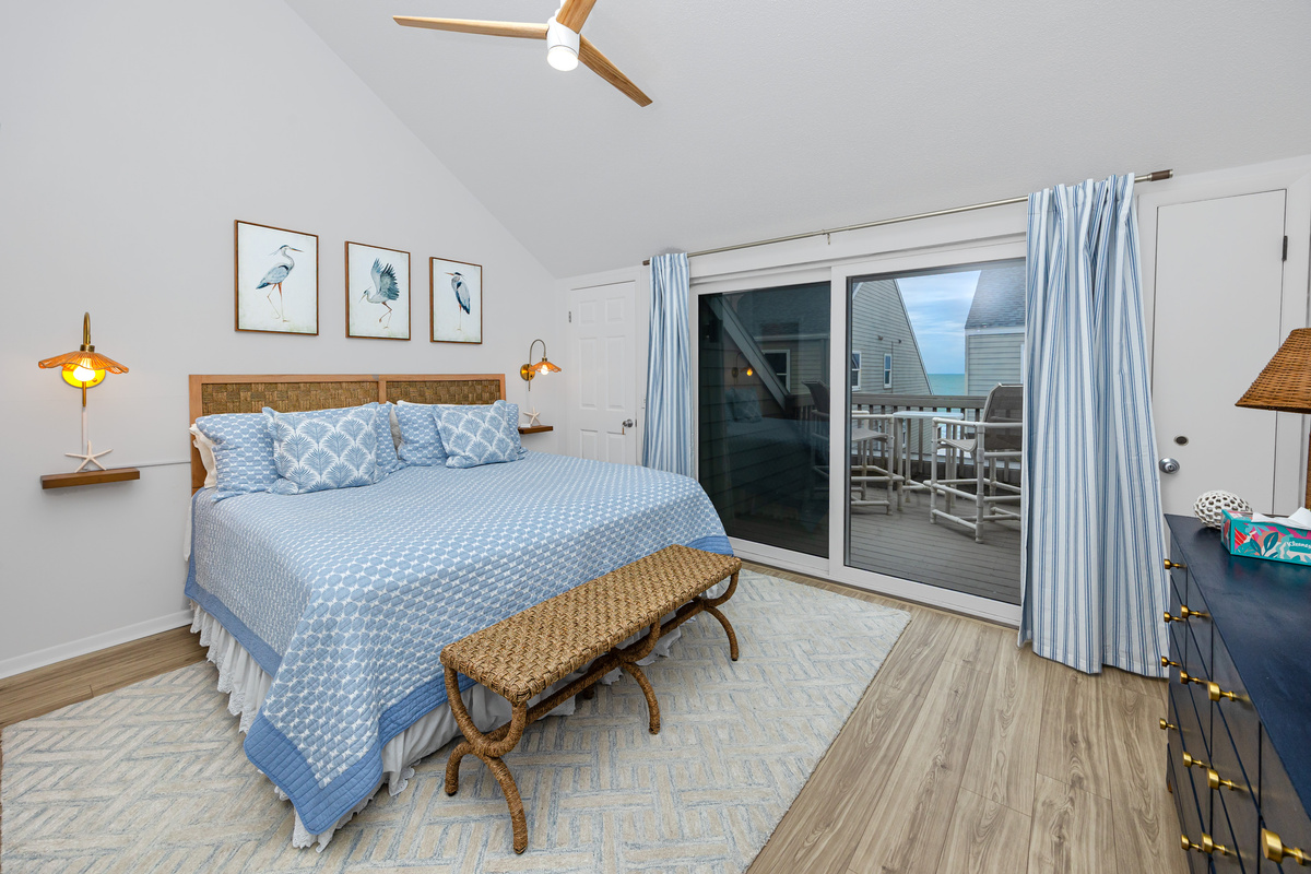 Master bedroom with private balcony 