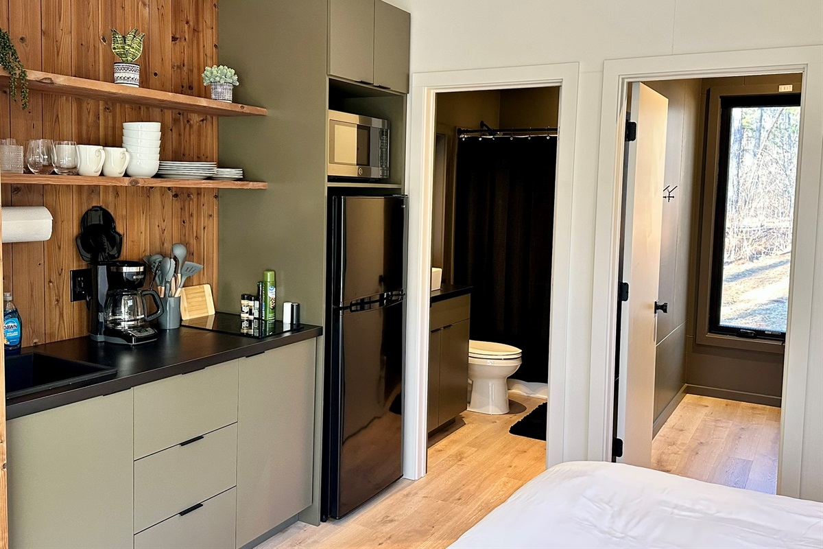 Kitchen, Bathroom, and Bunk Room