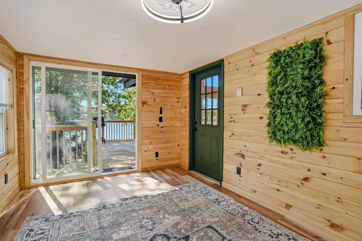 Heated Yoga Room/Sun Room with Lake Views and Deck Access