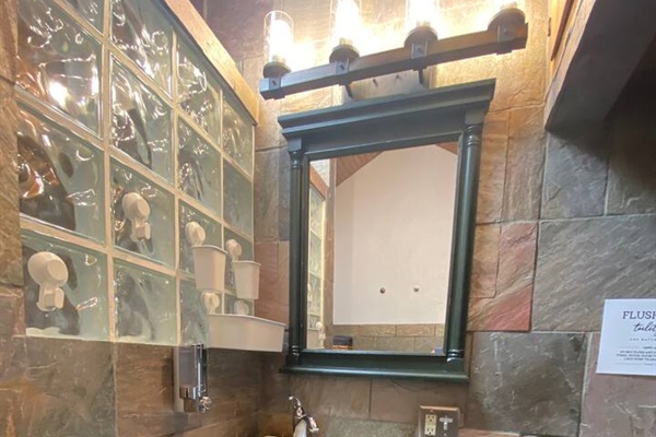 Main bathroom sink area.