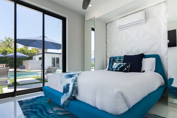 Guest house with giant pocket door sliders