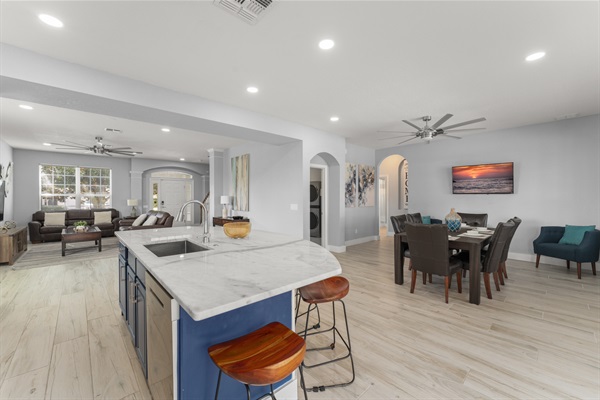 Open Kitchen and Dining area