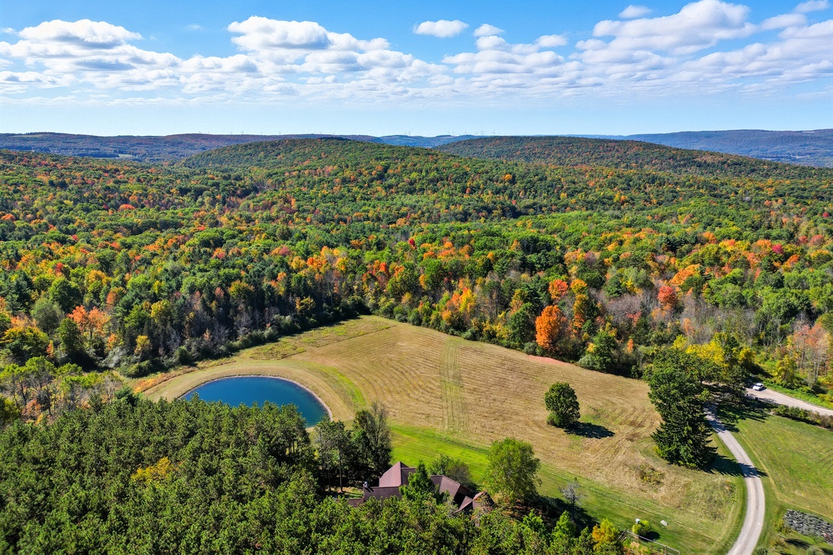 Escape to your own private retreat surrounded by rolling hills and forest. This stunning property features a spring-fed pond with a dock, wide-open meadows, and total privacy—perfect for relax