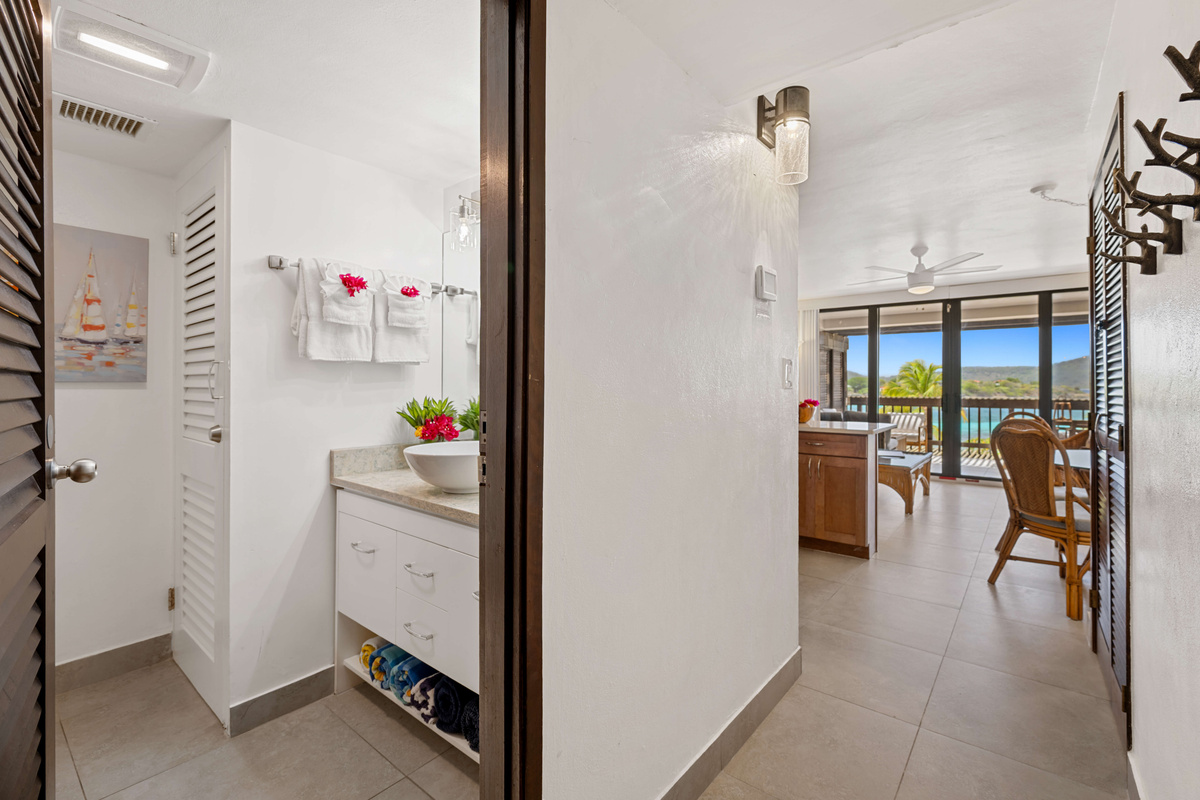 Conveniently located downstairs bathroom with easy access from the main living areas.