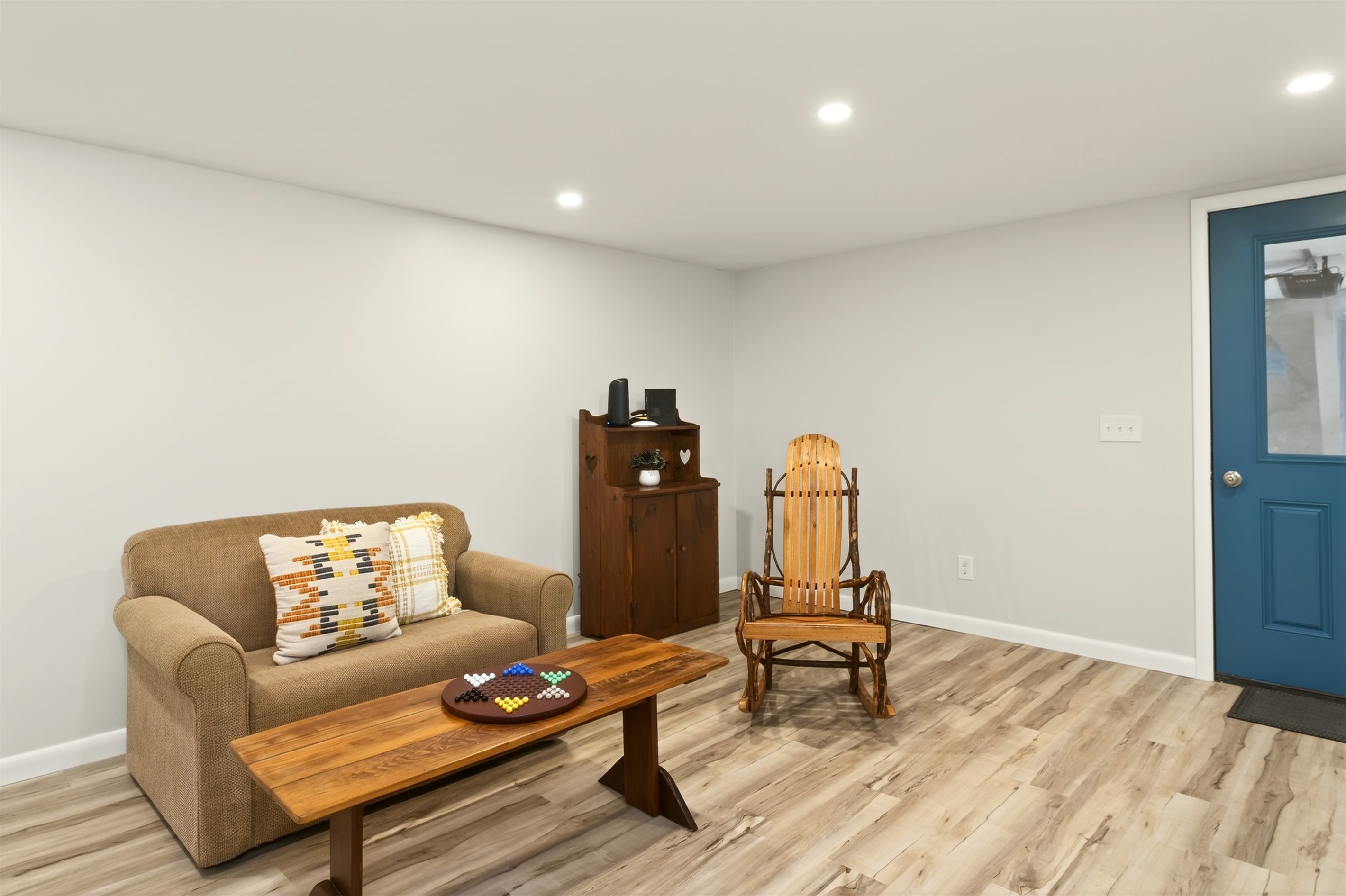 Lower level common area with foose ball table