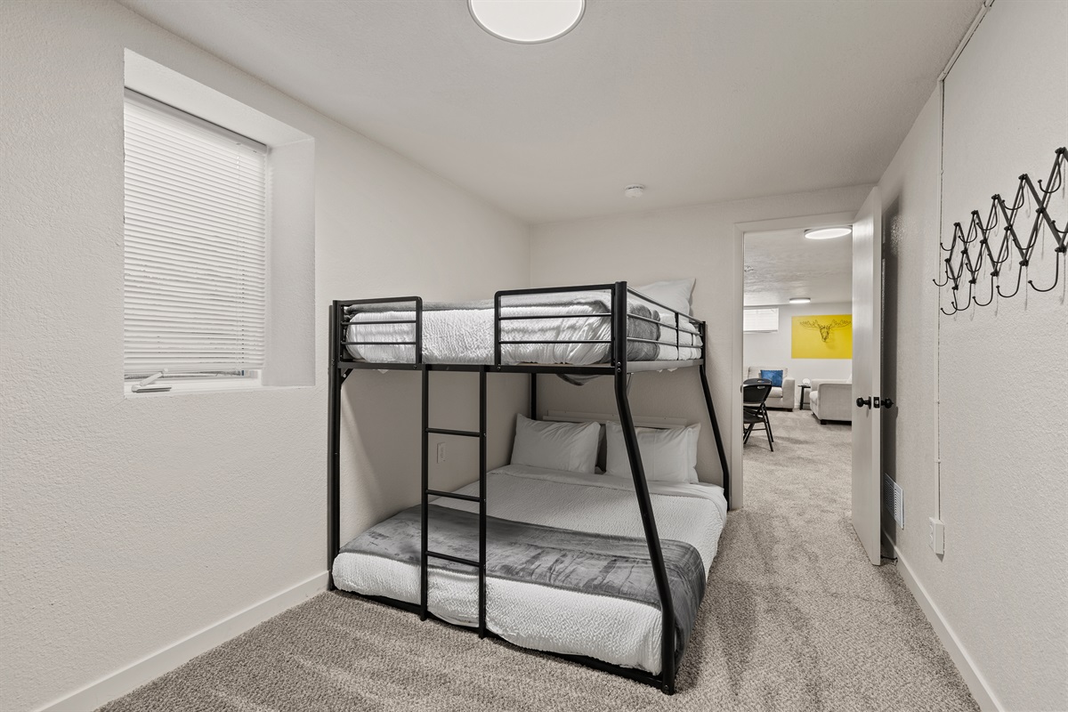 Downstairs Bunk Bed Room #3 with Double XL and Queen beds