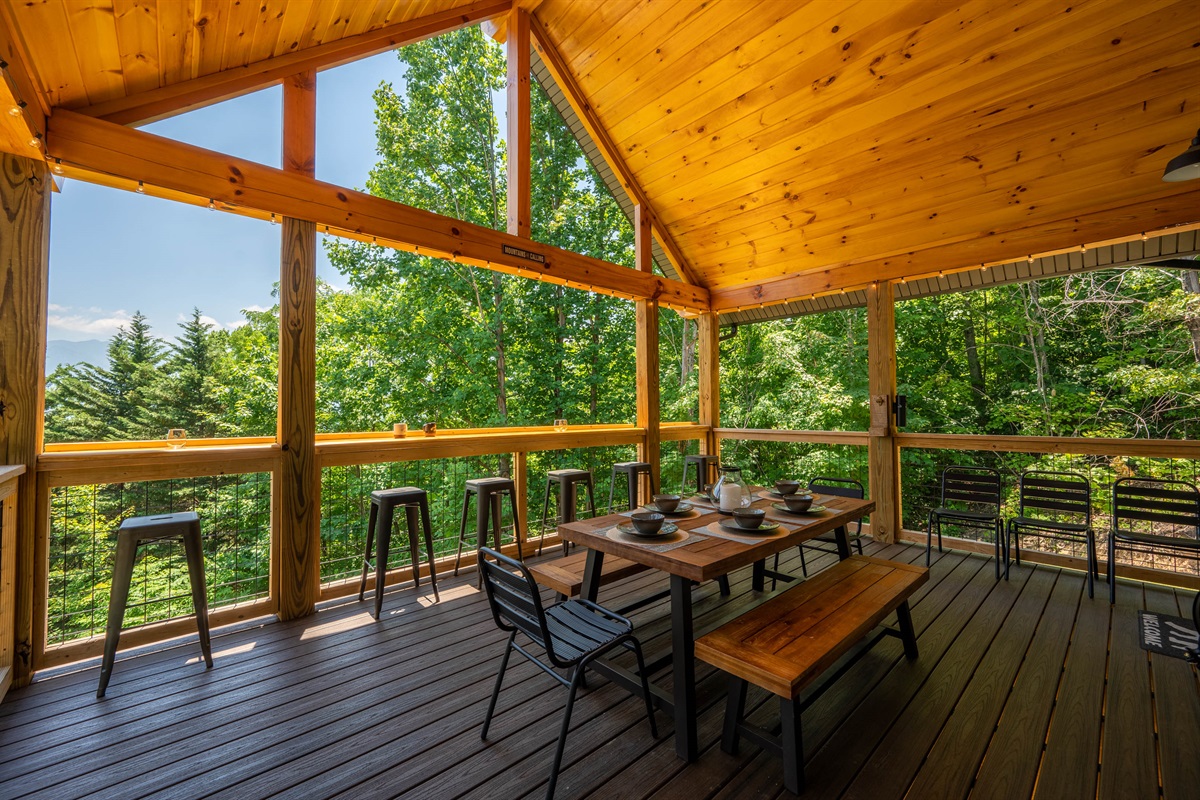 Large deck off the kitchen