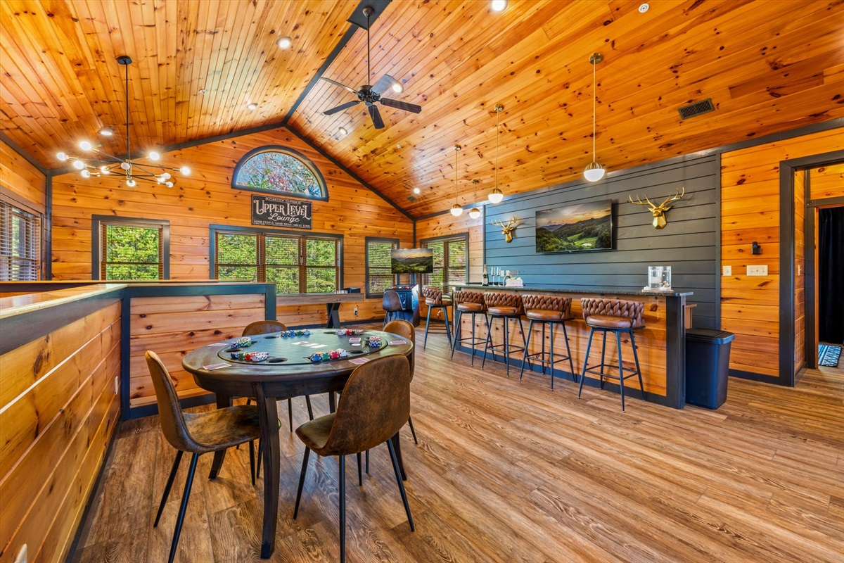 Your whole group will love hanging out in the upstairs bar/lounge!
