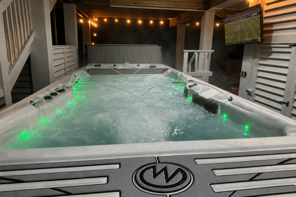 Enjoy hours of fun and relaxation in your dual zone swim spa! Swim in the endless current in the heated pool or relax and watch tv in the hydrotherapy hot tub.