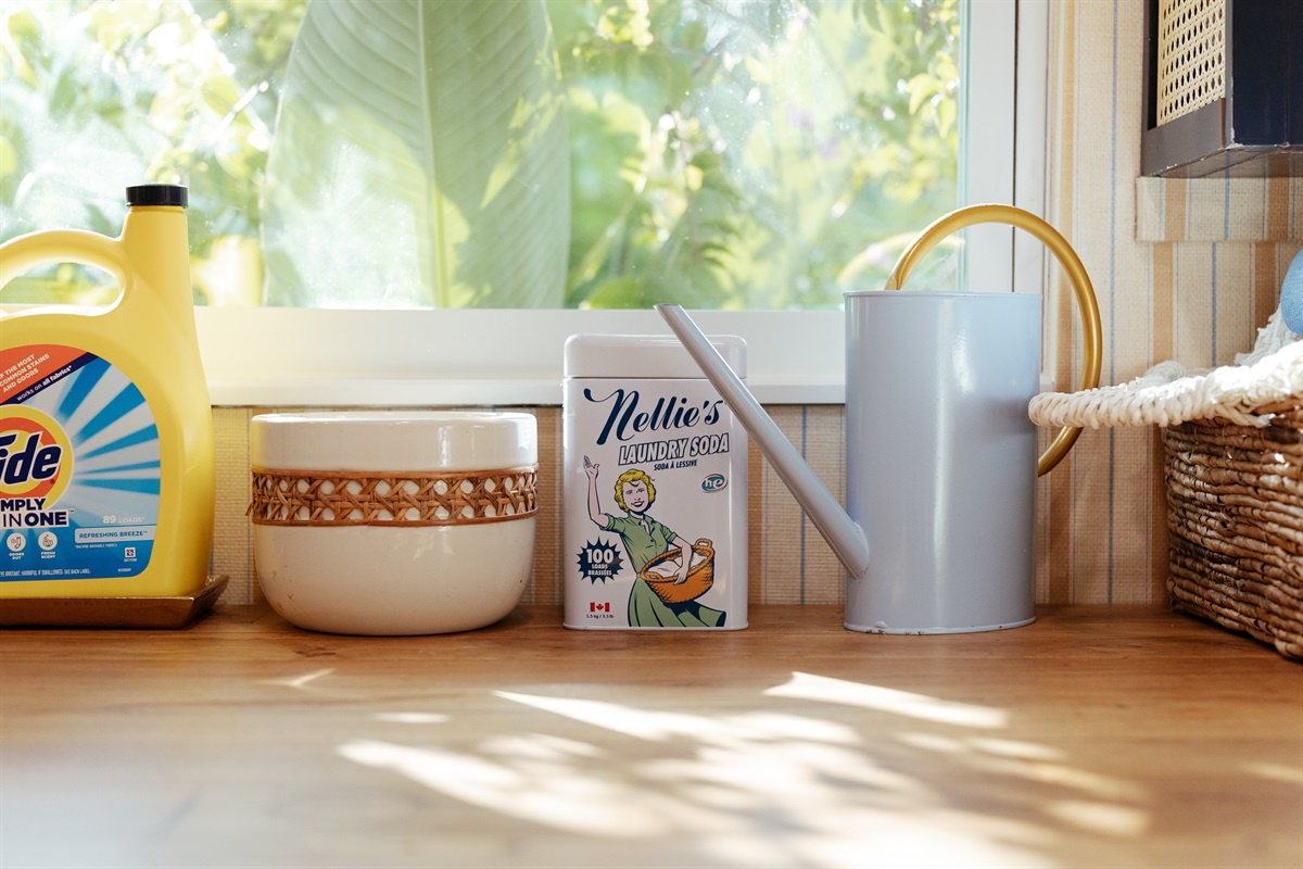 Next to the bathroom and kitchen in the main house, you'll find the laundry room.
