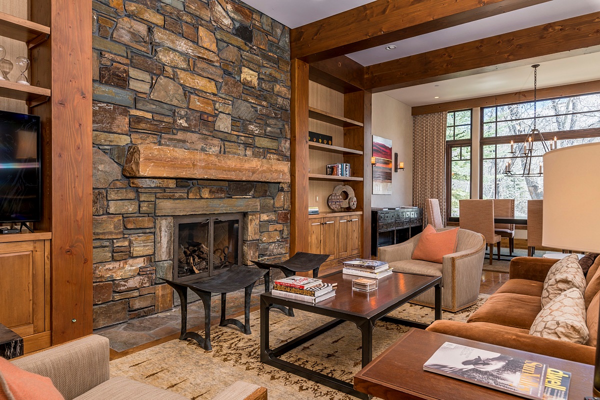 Living Area with gas Fireplace