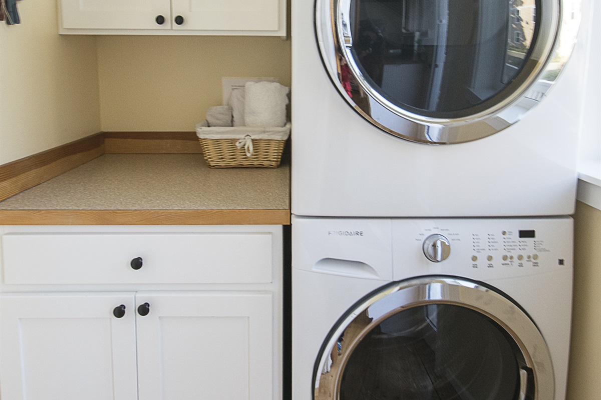 Private laundry room makes it easy to refresh clothes during your stay ~ perfect for longer trips or families.