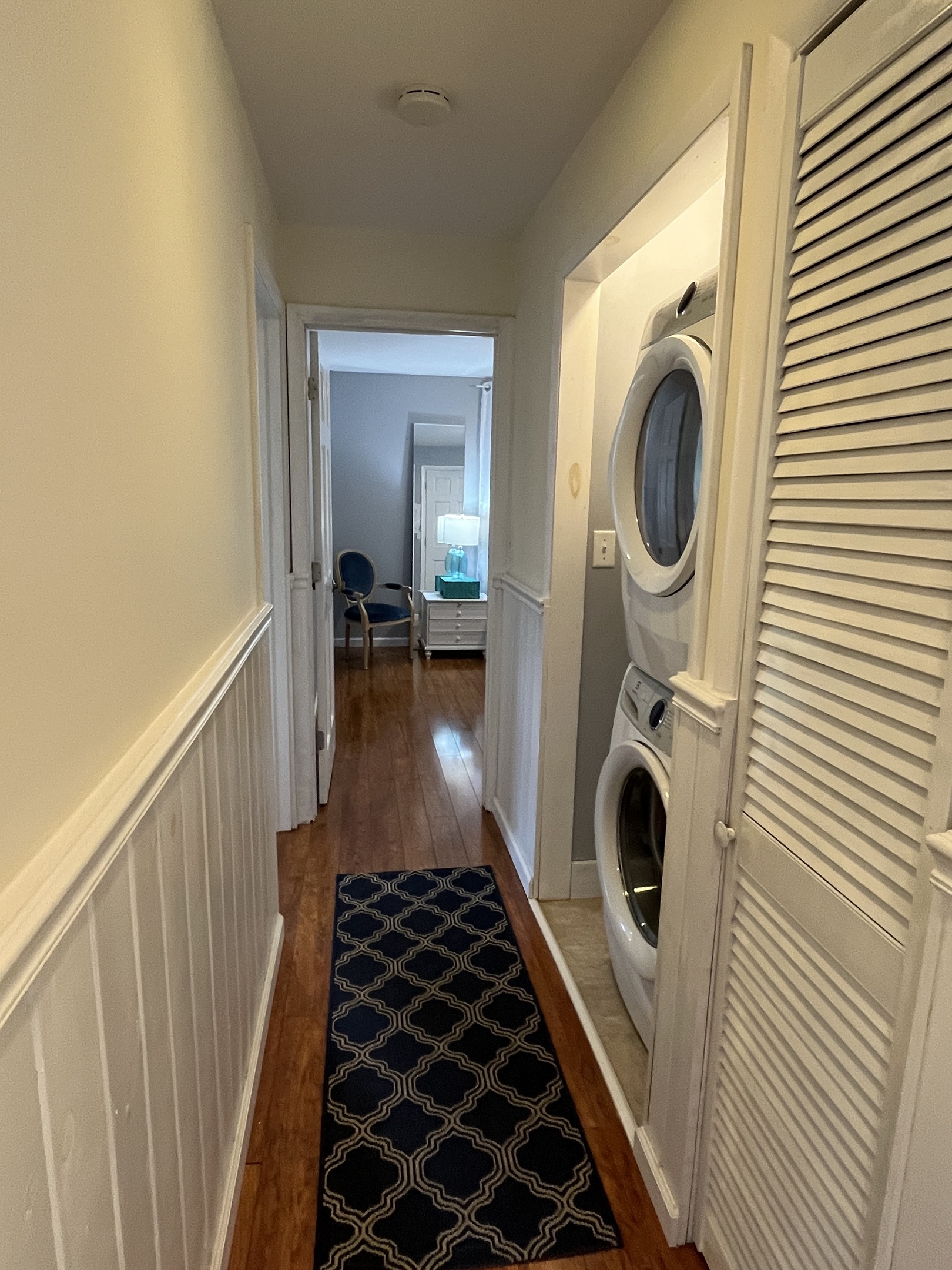 Stackable Laundry in hallway