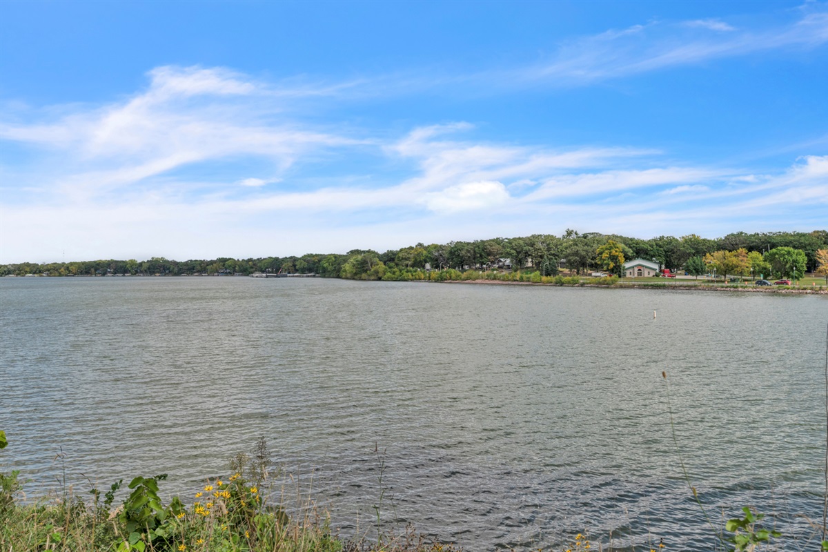 Just steps way from the water