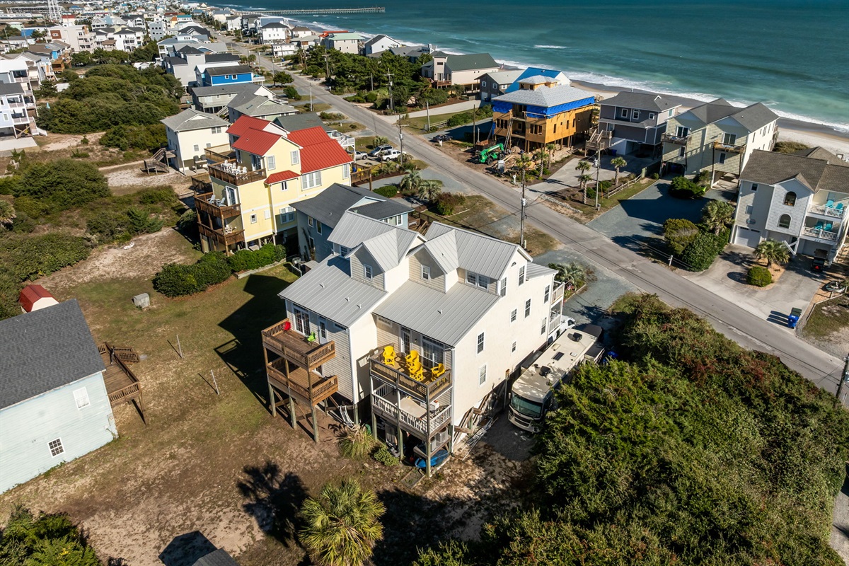 Beachfront community, with convenient access, half a mile south of pier.